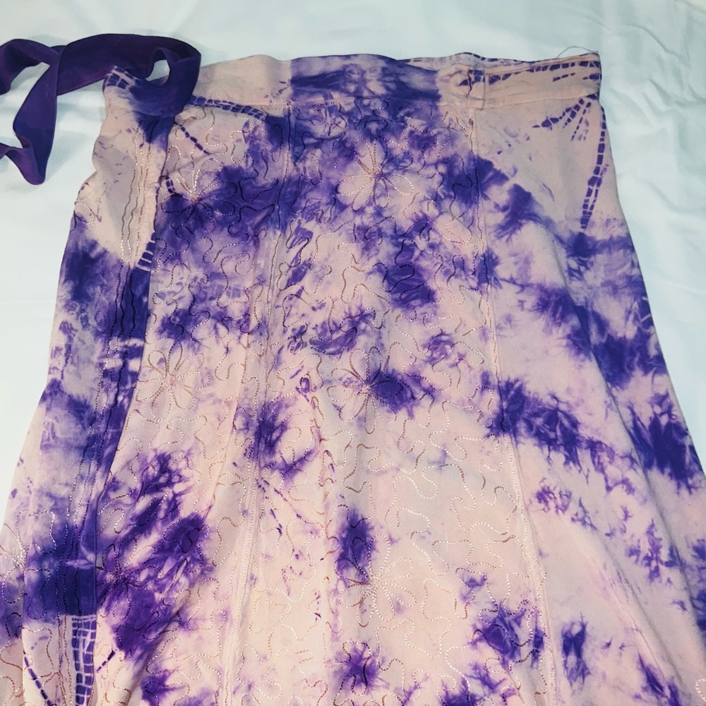 Junk gypsy tie-dye wrap skirt Full length One Size Fits All